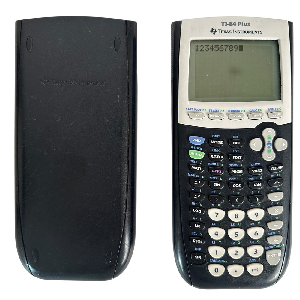 Texas Instruments‎ Graphing Calculator TI-84 Plus Black Silver Working Tested